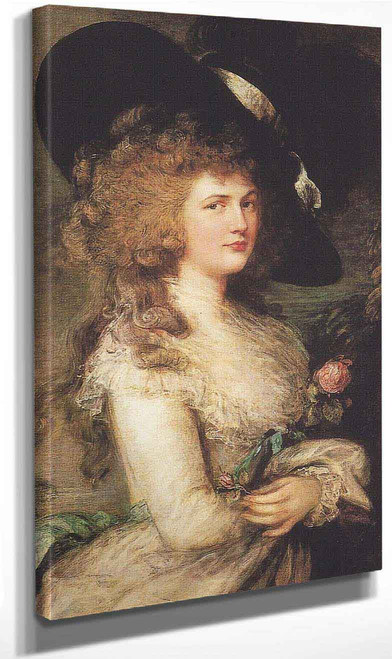 Portrait Of Georgiana, Duchess Of Devonshire By Thomas Gainsborough Art Reproduction