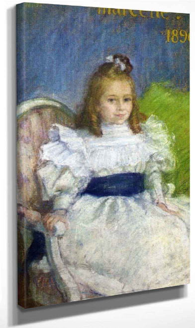 Portrait Of Marcelle Mezieres, Nine Years Old By Henri Lebasque Art Reproduction