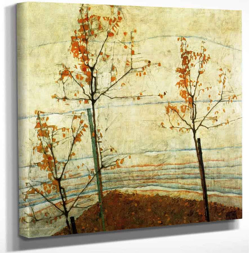 Autumn Trees By Egon Schiele Art Reproduction