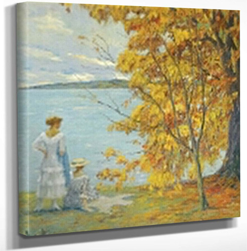 Autumn Walk By Edward Cucuel By Edward Cucuel Art Reproduction