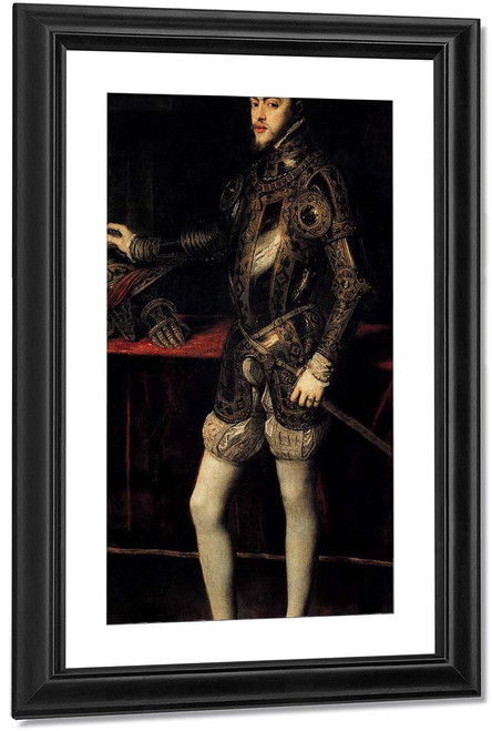 Portrait Of Philip Ii In Armour By Titian