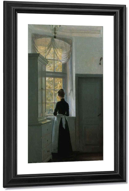 Reverie At The Window By Georg Nicolaj Achen By Georg Nicolaj Achen