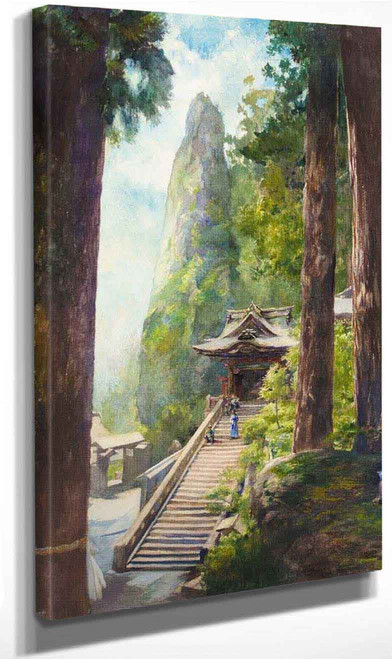 Rocks At Temple Of Haruna, Karamon Gate And Hoko Gatake Rock By John La Farge Art Reproduction