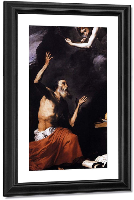 Saint Jerome And The Angel Of Judgement By Jusepe De Ribera