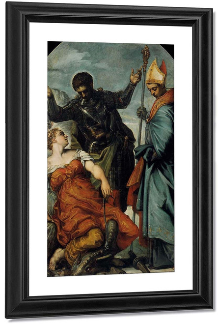 Saints Louis And George And The Princess By Jacopo Tintoretto