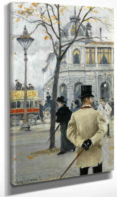 Scene From Copenhagen By Paul Gustave Fischer By Paul Gustave Fischer