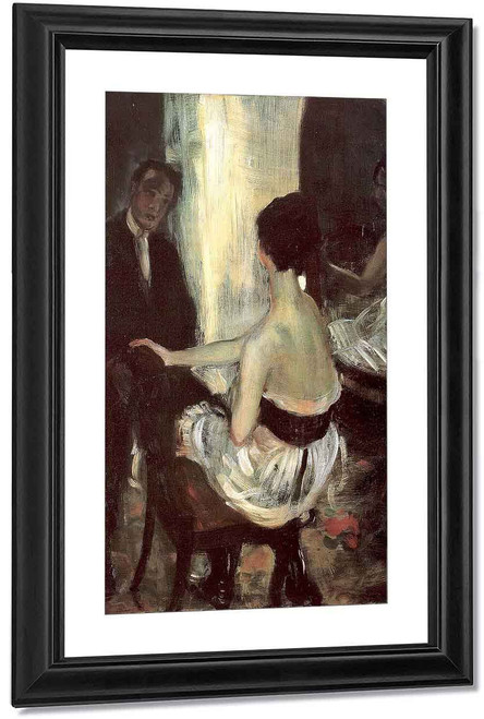 Seated Actress With Mirror By William James Glackens By William James Glackens