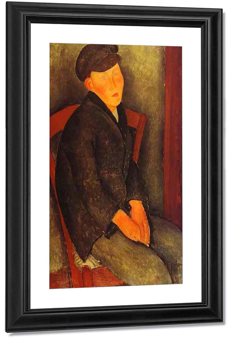 Seated Boy With Cap By Amedeo Modigliani By Amedeo Modigliani