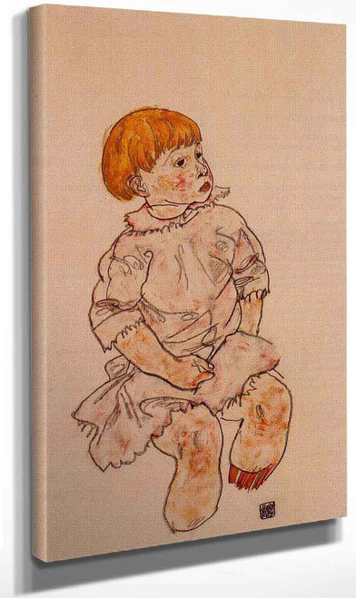 Seated Child Anton Peschka, Jr By Egon Schiele Art Reproduction
