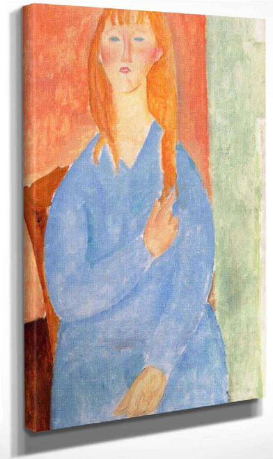 Seated Girl, Untied Hair By Amedeo Modigliani Art Reproduction
