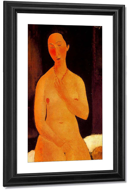 Seated Nude With Necklace By Amedeo Modigliani By Amedeo Modigliani