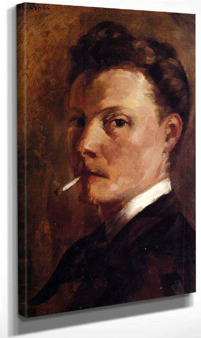 Self Portrait With Cigarette By Henri Edmond Cross By Henri Edmond Cross