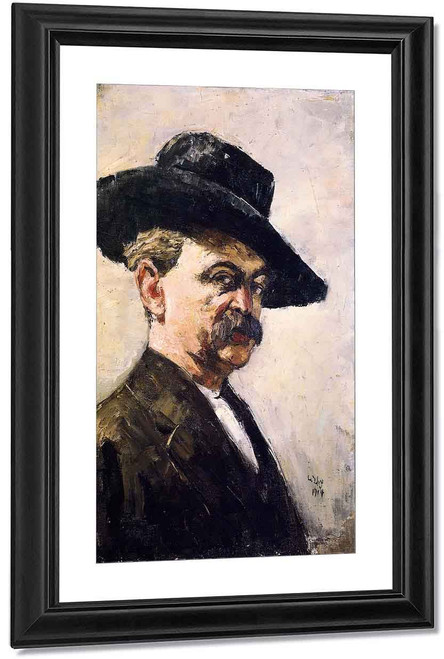 Self Portrait With Dark Hat By Lesser Ury