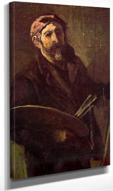 Self Portrait With Palette By Ignacio Pinazo Camarlench By Ignacio Pinazo Camarlench