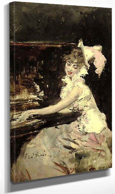 Signora Al Pianoforte By Giovanni Boldini By Giovanni Boldini