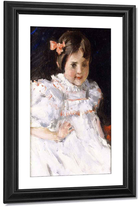 Sketch Of A Child By William Merritt Chase By William Merritt Chase