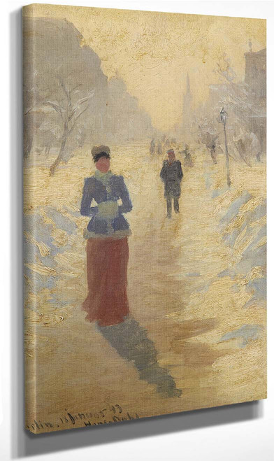 Snowy Street, Berlin By Hans Dahl By Hans Dahl Art Reproduction