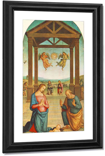 St Augustin Polyptych The Presepio By Pietro Perugino By Pietro Perugino