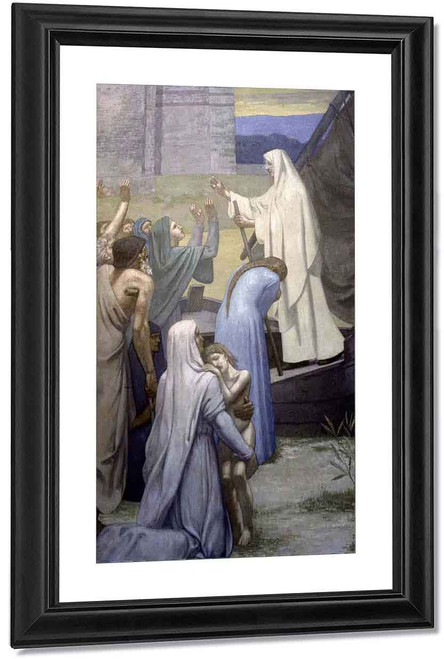 St. Genevieve Bringing Supplies To The City Of Paris After The Siege By Pierre Puvis De Chavannes