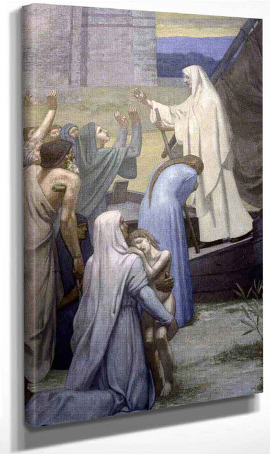 St. Genevieve Bringing Supplies To The City Of Paris After The Siege By Pierre Puvis De Chavannes