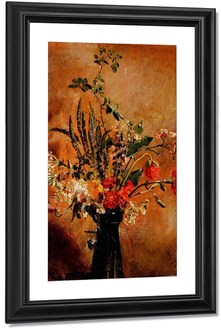 Study Of Flowers In A Hyacinth Glass By John Constable By John Constable