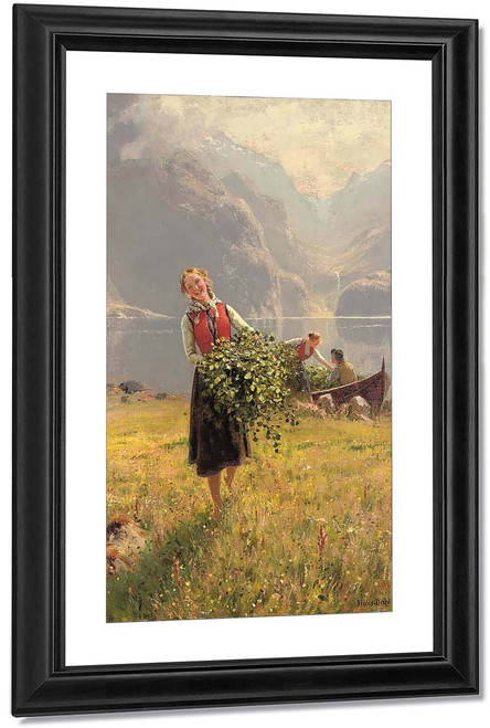 Summer Day By The Fjord By Hans Dahl By Hans Dahl