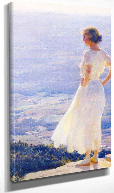 Sunlit Valley By Charles Courtney Curran By Charles Courtney Curran