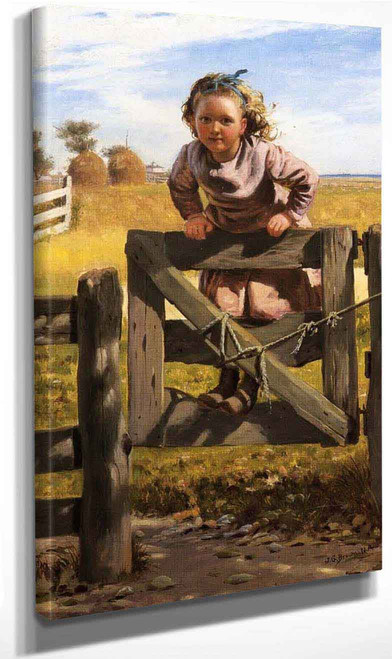 Swinging On A Gate, Southampson, New York By John George Brown Art Reproduction