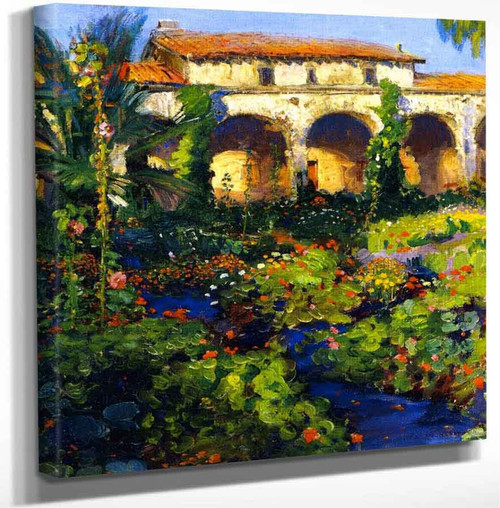 Capistrano Courtyard By Joseph Kleitsch Art Reproduction