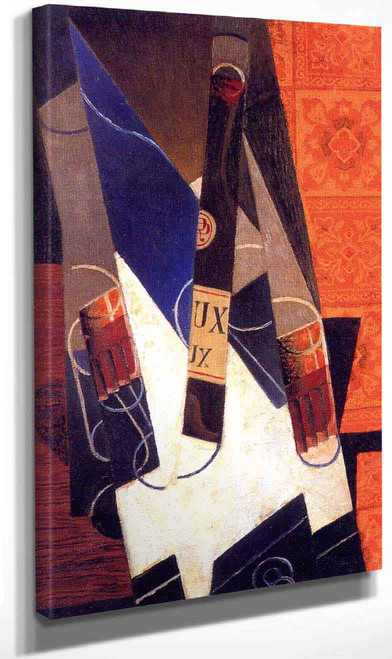 The Bottle Of Bordeaux2 By Juan Gris