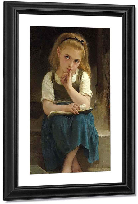The Difficult Lesson1 By William Bouguereau By William Bouguereau