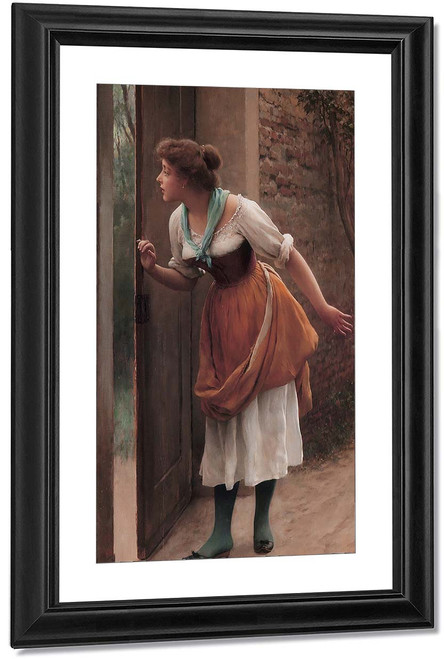 The Eavesdropper By Eugene De Blaas By Eugene De Blaas