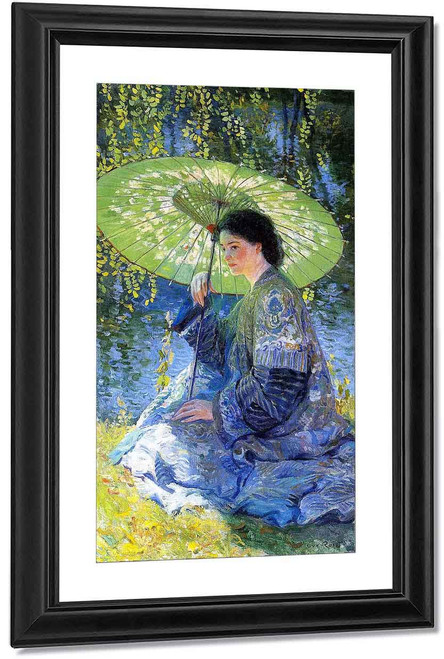 The Green Parasol By Guy Orlando Rose