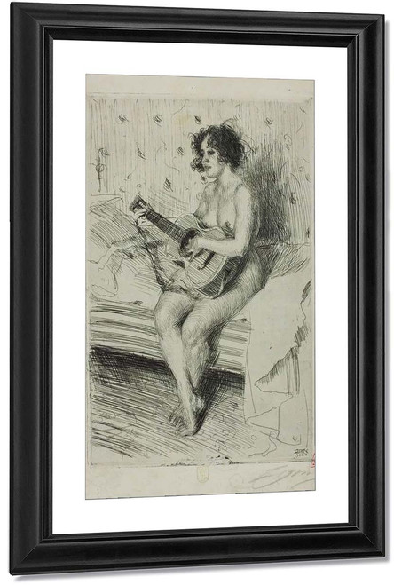 The Guitar Player By Anders Zorn