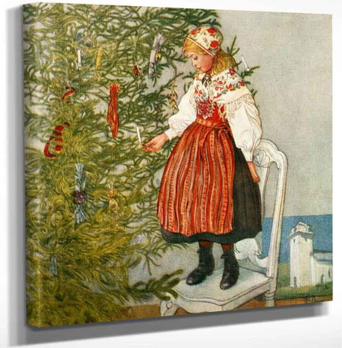 Christmas Tree Confetti By Carl Larsson Art Reproduction