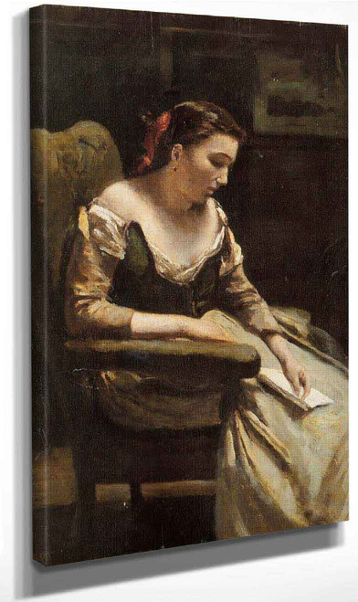 The Letter By Jean Baptiste Camille Corot By Jean Baptiste Camille Corot