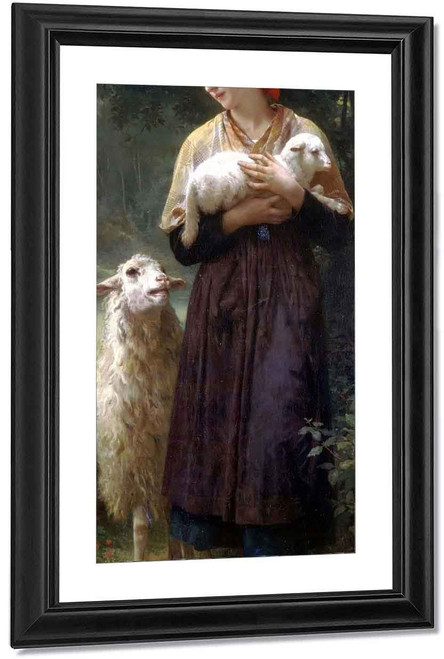 The Newborn Lamb By William Bouguereau By William Bouguereau