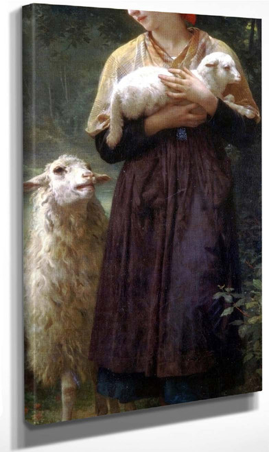 The Newborn Lamb By William Bouguereau By William Bouguereau