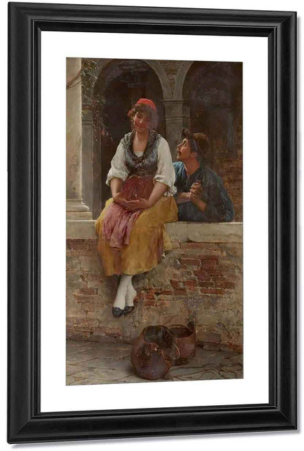 The Offer By Eugene De Blaas By Eugene De Blaas