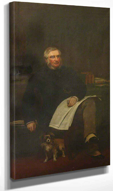 The Old Gentleman And The Spaniel By James Sant, R.A. Art Reproduction