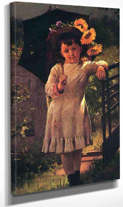 The Sunflower Girl By John George Brown By John George Brown