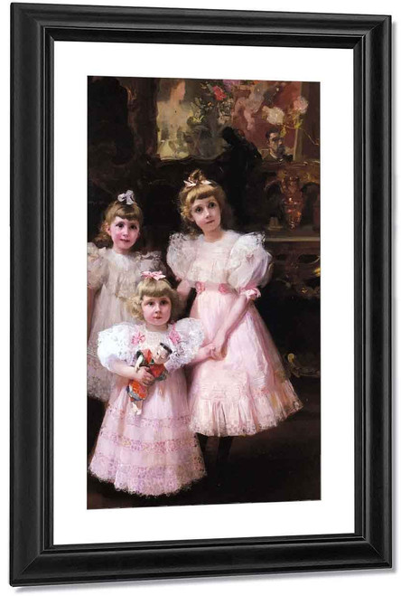 The Three Errazuriz Sisters By Joaquin Sorolla Y Bastida