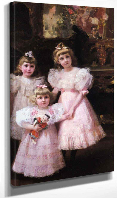 The Three Errazuriz Sisters By Joaquin Sorolla Y Bastida