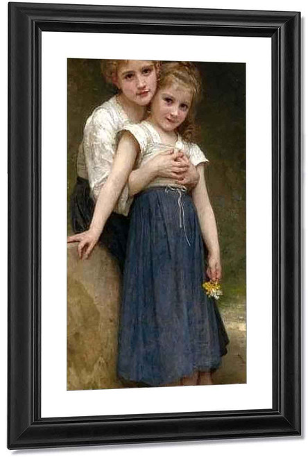 The Two Sisters By William Bouguereau By William Bouguereau