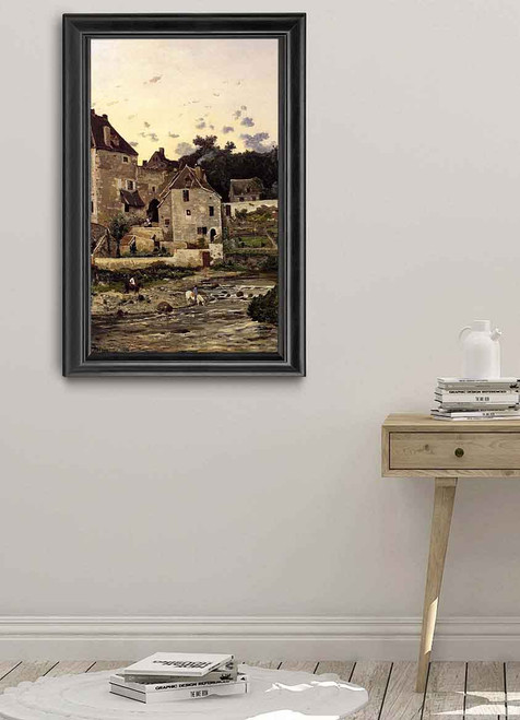 The Village Of Herisson On The Banks Of The Aumance By Henri Joseph Harpignies, Aka Henri Harpignies Art Reproduction