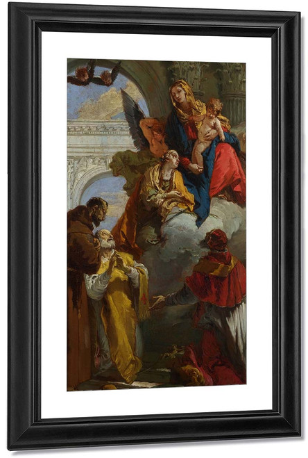 The Virgin And Child Appearing To A Group Of Saints By Giovanni Battista Tiepolo