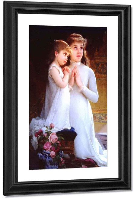 Two Girls Praying By Emile Munier