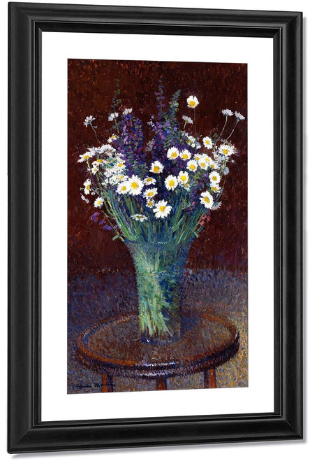 Vase Of Daisies By Henri Martin By Henri Martin