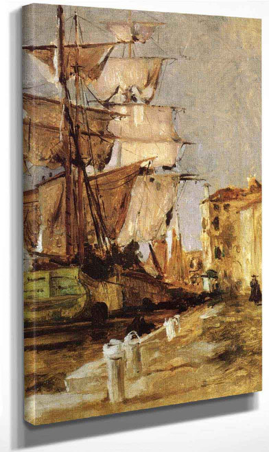 Venetian Sailing Vessel By John Twachtman