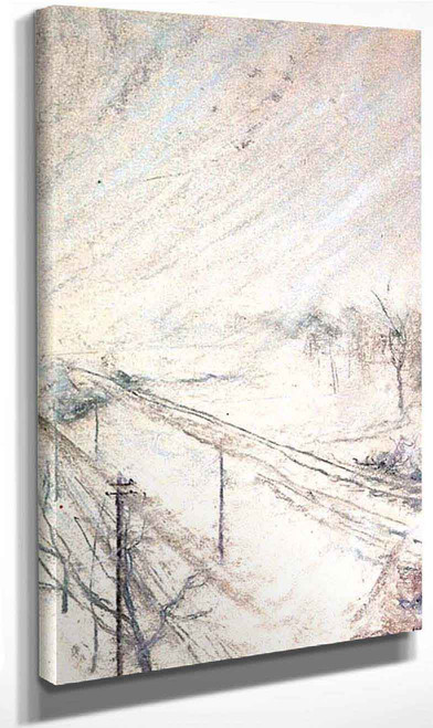 View From The Studio Window In Winter 1 By Stanislaw Wyspianski